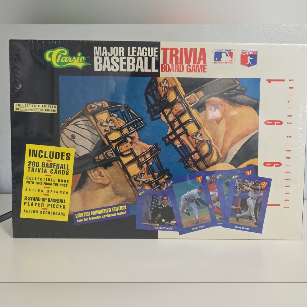Classic Blue and Yellow MLB Trivia Board Game